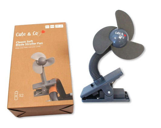 Cute & Co Clip-on Baby Stroller/ Pram Cooling Fan Grey