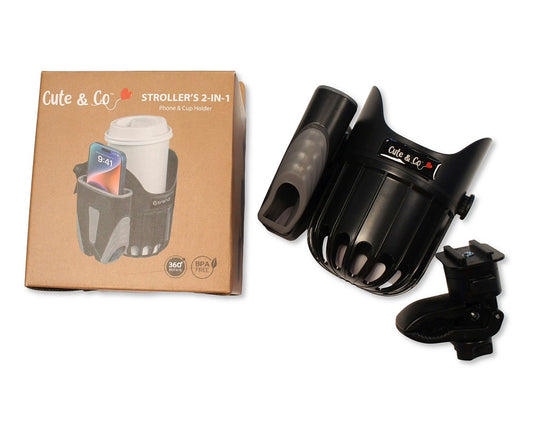 Cute & Co Adjustable Stroller/Pram 2 in 1 Phone and Cup Holder