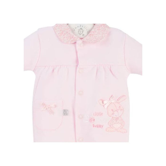 Dandelion Little Happy Bunny Cotton Sleepsuit Pink