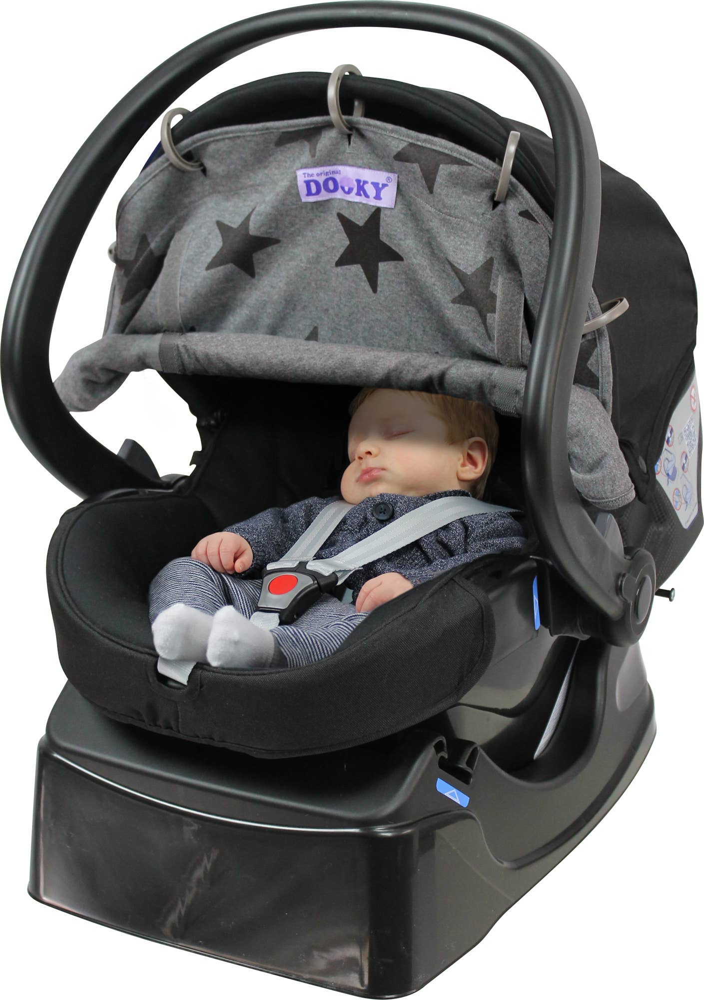 Dooky Universal Sun Shade - Grey Stars