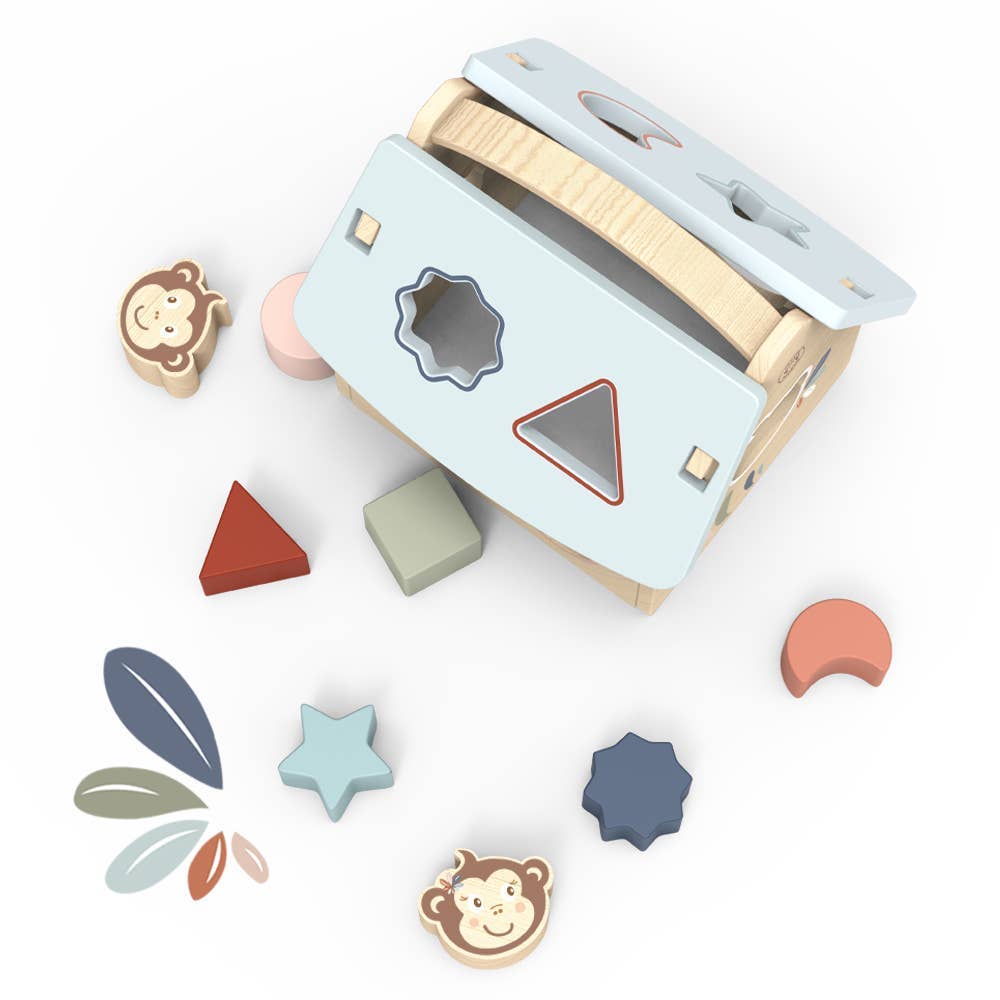 Speedy Monkey House Shape Sorter w/8 Blocks