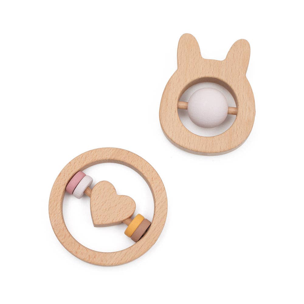 Jumini Bunny Baby Gift Set - Wooden First Toy Set