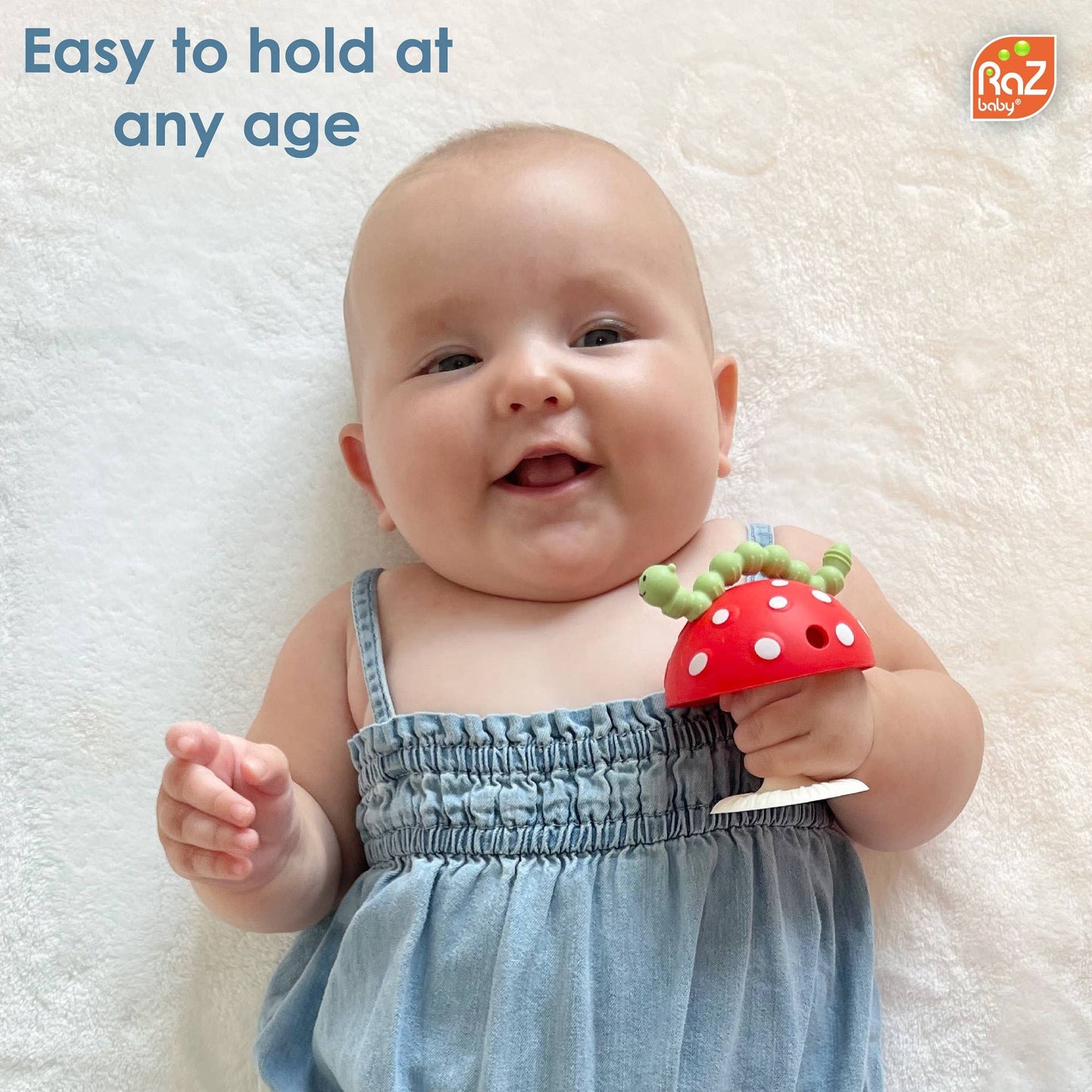 CHOMPY MUSHROOM GRIP TEETHER - RED/GREEN