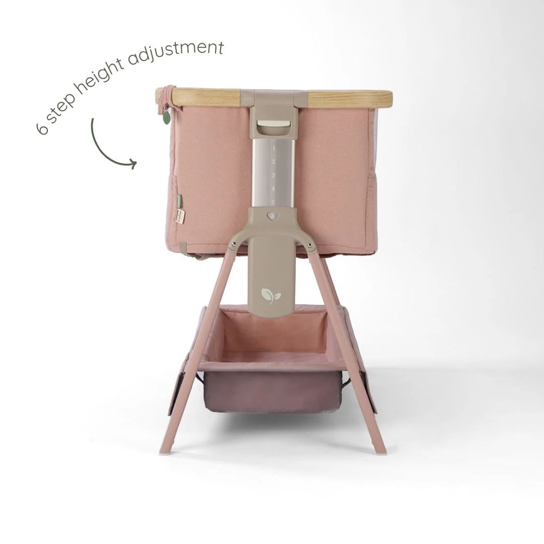 Tutti Bambini CoZee Air 2 Bedside Crib Drifted Oak and Blush