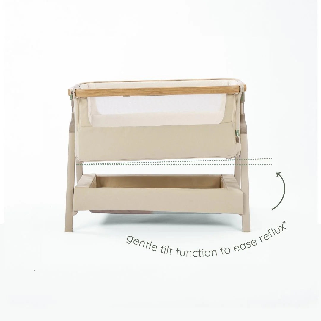Tutti Bambini CoZee Air 2 Bedside Crib Toasted Oak and Sand