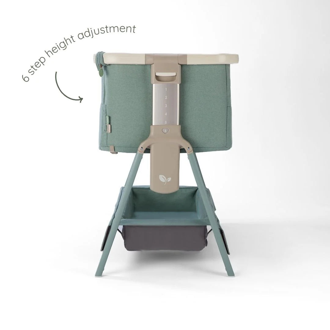 Tutti Bambini CoZee Air 2 Bedside Crib Whitewash Kelp