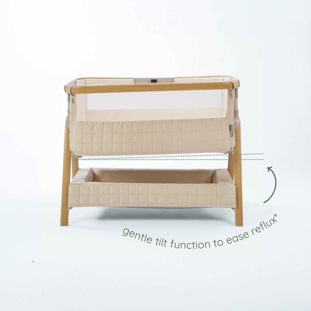 Tutti Bambini Cozee Sense Bedside Crib Toasted Oak / Sand