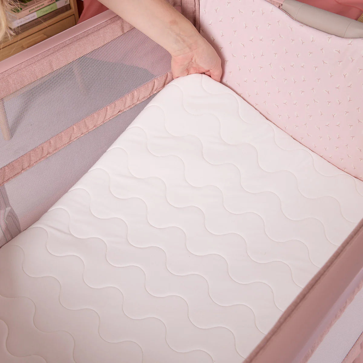 Tutti Bambini CoZee Zen Bedside Crib Blush