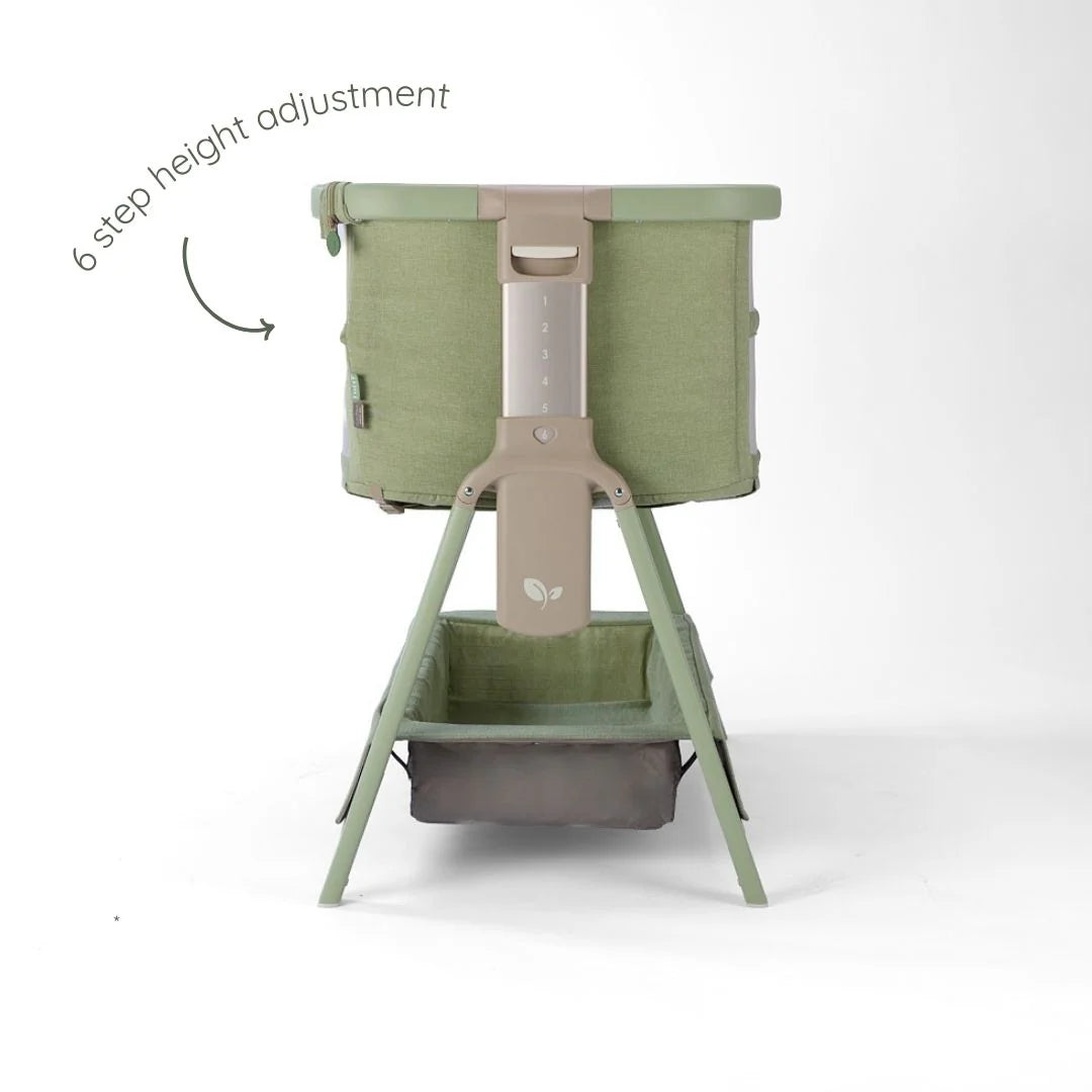 Tutti Bambini CoZee Zen Bedside Crib Eucalyptus