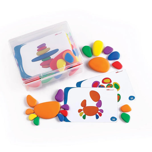 Edx Education Tub of Rainbow Pebbles