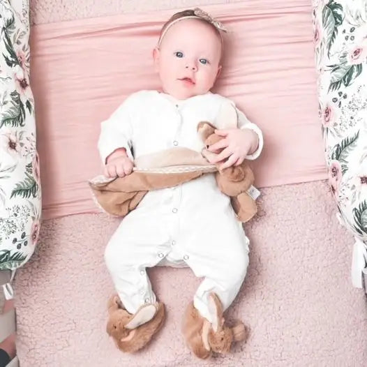 Jomanda Brown Bunny Plush Baby Soft Slippers House Shoes