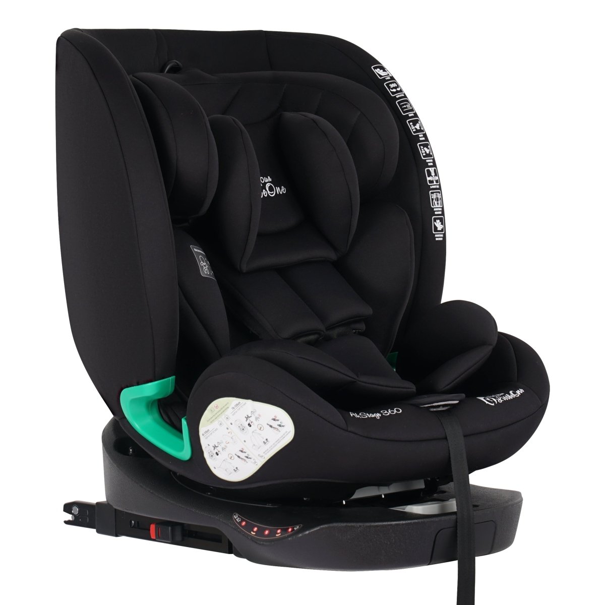 For Your Little One AllStage 360 0/1/2/3 ISOFIX I-Size Car Seat - Midnight Black (Birth-12 Years)
