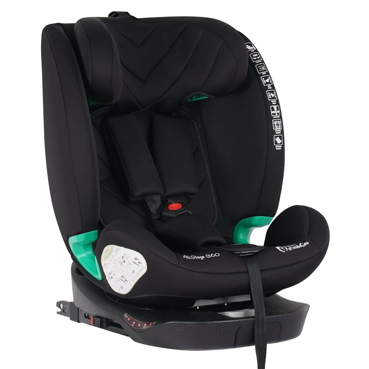 For Your Little One AllStage 360 0/1/2/3 ISOFIX I-Size Car Seat - Midnight Black (Birth-12 Years)