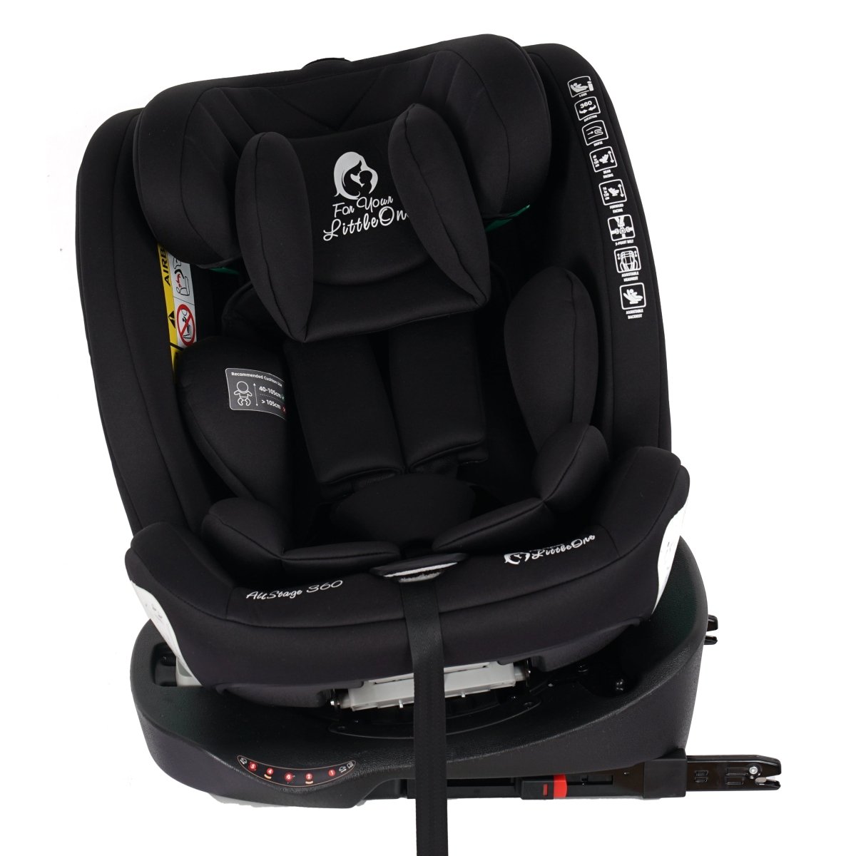 For Your Little One AllStage 360 0/1/2/3 ISOFIX I-Size Car Seat - Midnight Black (Birth-12 Years)