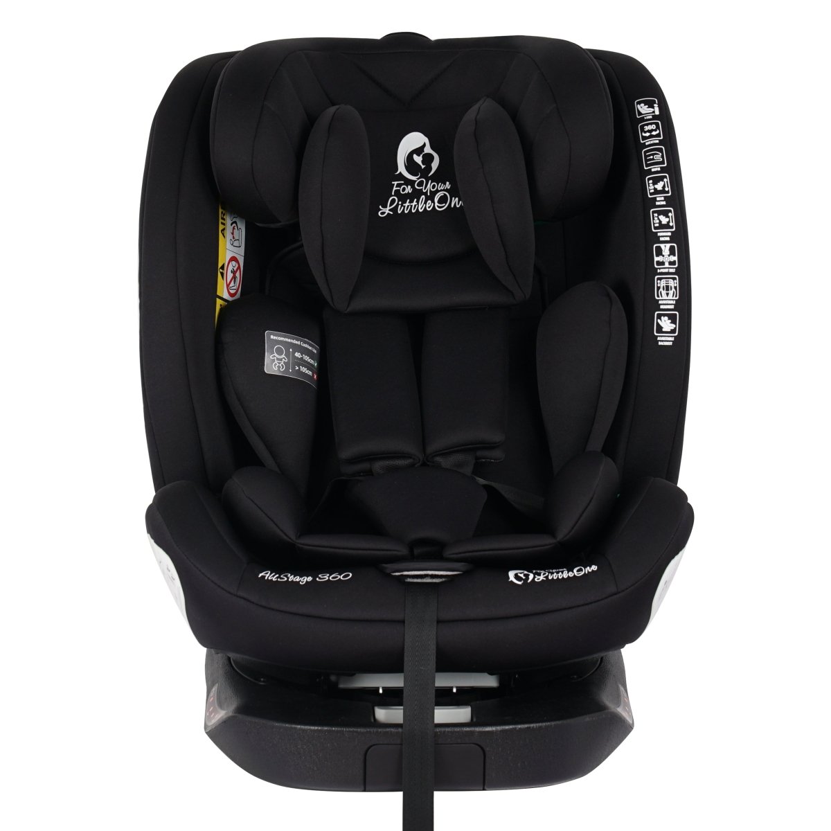 For Your Little One AllStage 360 0/1/2/3 ISOFIX I-Size Car Seat - Midnight Black (Birth-12 Years)