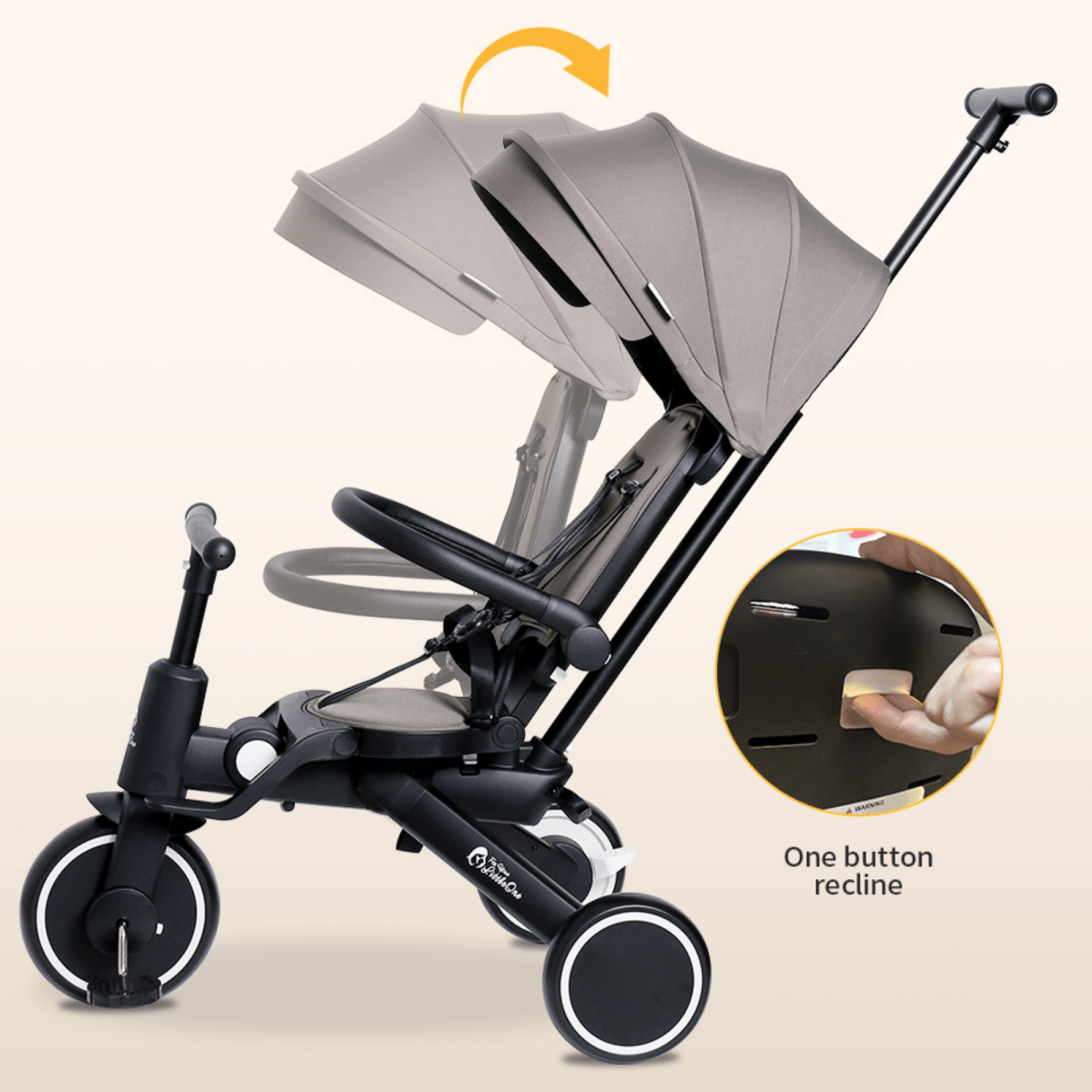 Foryourlittleone Xplor Plus 6 in 1 Foldable Trike - Pastel Pink (10m-4y)