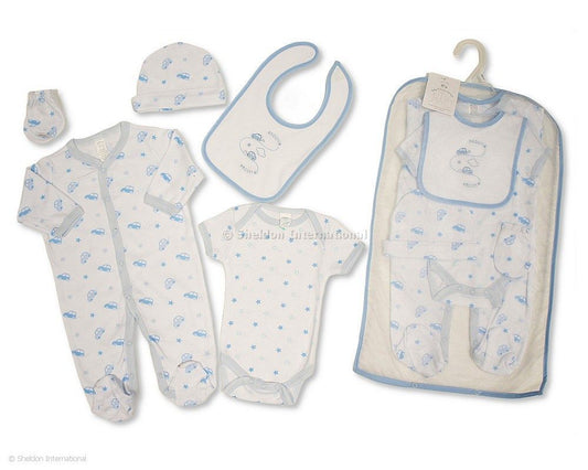My Little Chick Baby Boys 5 Pieces Layette Gift Set - Broom, Broom
