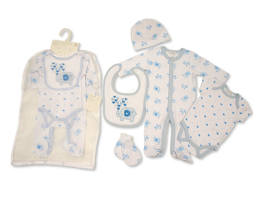My Little Chick Baby 5 pcs Layette Gift Set - Elephant Hearts