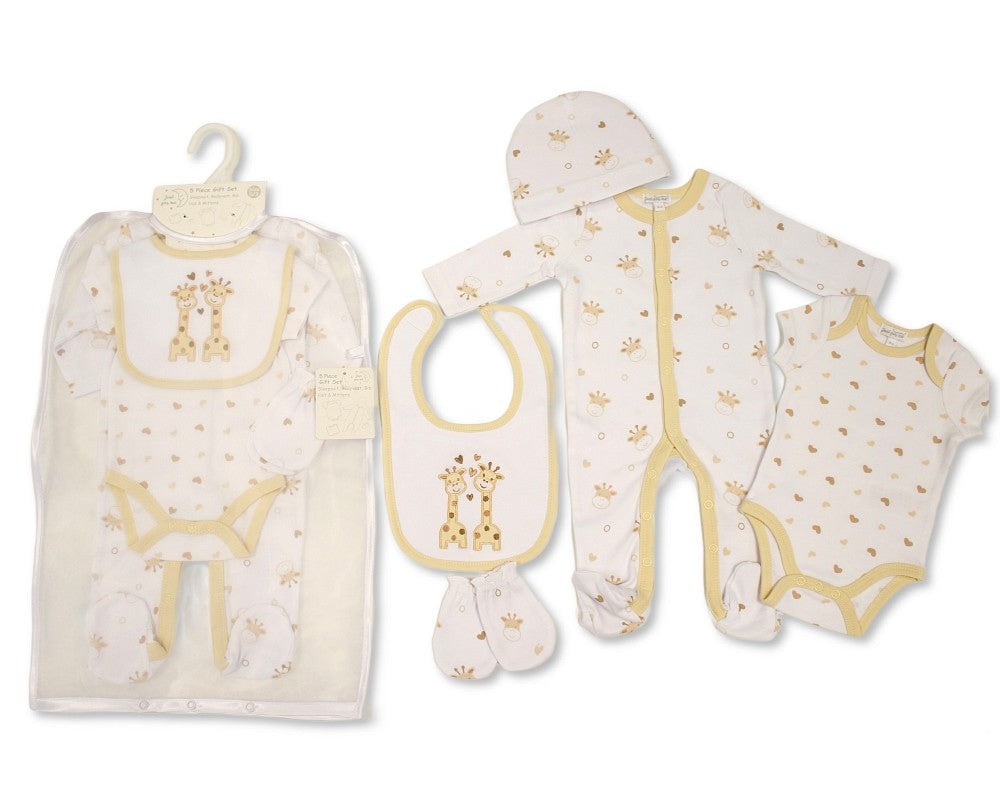 My Little Chick Baby 5 pcs Layette Gift Set - Giraffes
