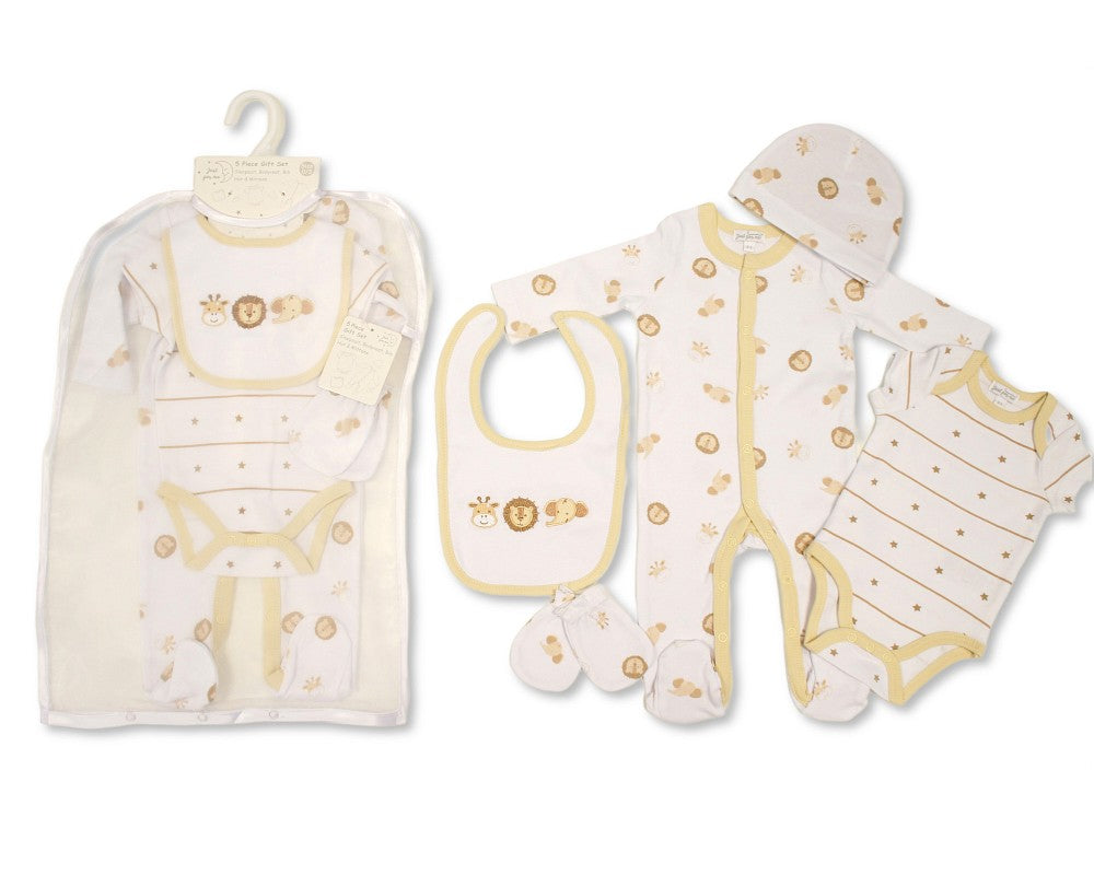 My Little Chick Baby 5 pcs Layette Gift Set - Lion, Giraffe, Elephant