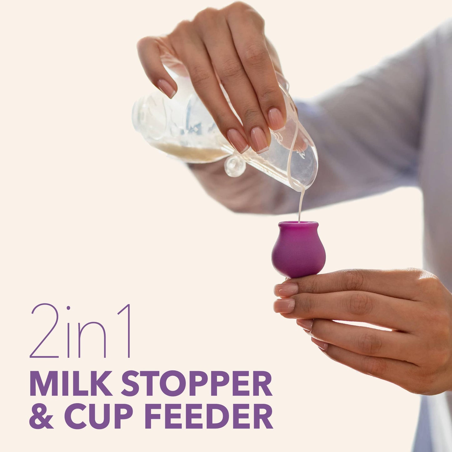 MOCHi Manual Breast Pump – Leakproof with Lid, Milk Stopper & Feeder