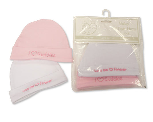 Tiny Baby Premature Baby Girls Hats 2-Packs