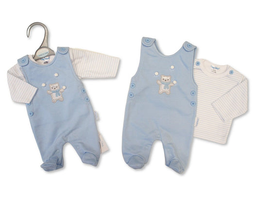 Tiny Chick Premature Baby Boys 2 pcs Dungaree Set - Snowballs