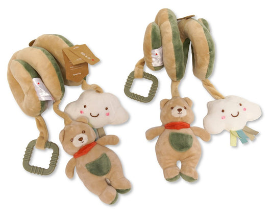 Cute & Co Baby Bear Activity Spiral with Rattle, Teether and Squeaker