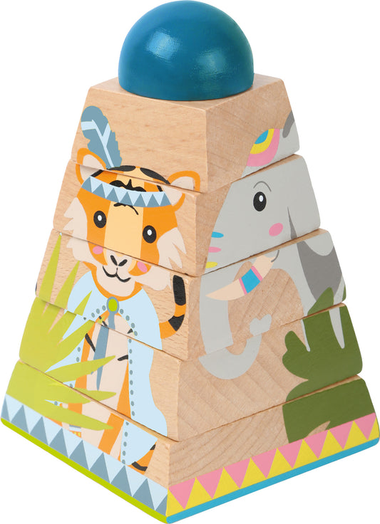 Small Foot Wooden Stacking Tower Jungle