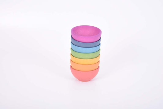 TickiT Rainbow Wooden Bowls
