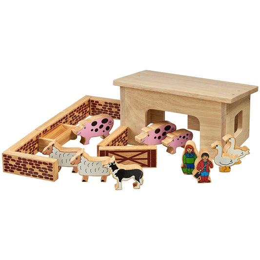 Lanka Kade Pig & Sheep Barn + 18 Colourful Pieces