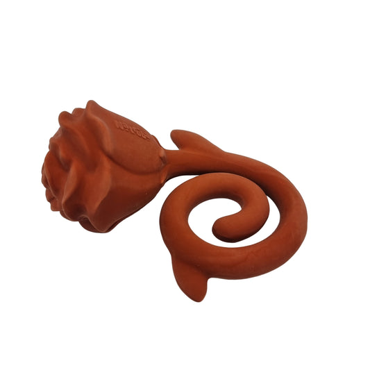 Nibbling Natruba Natural Rubber Teether Rose - Red