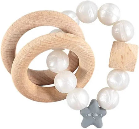 Nibbling Stellar Natural Wood Teething Toys 7 Colours