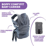 Boppy Comfy Fit Baby Carrier - Grey Feeding