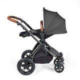 Ickle Bubba Stomp Luxe 2 in 1 Pushchair Charcoal Grey on Black