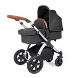 Ickle Bubba Stomp Luxe 2 in 1 Pushchair Charcoal Grey on Silver