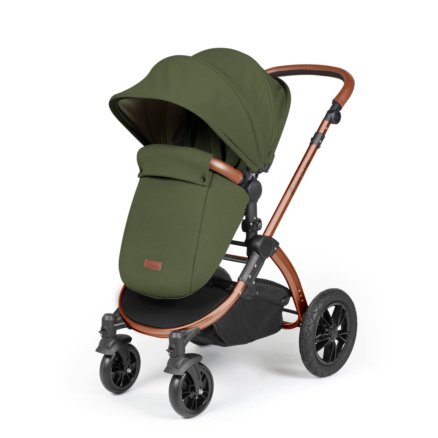 Ickle Bubba Stomp Luxe All-in-One I Size Travel System With Isofix Base (Stratus) Woodland on Bronze