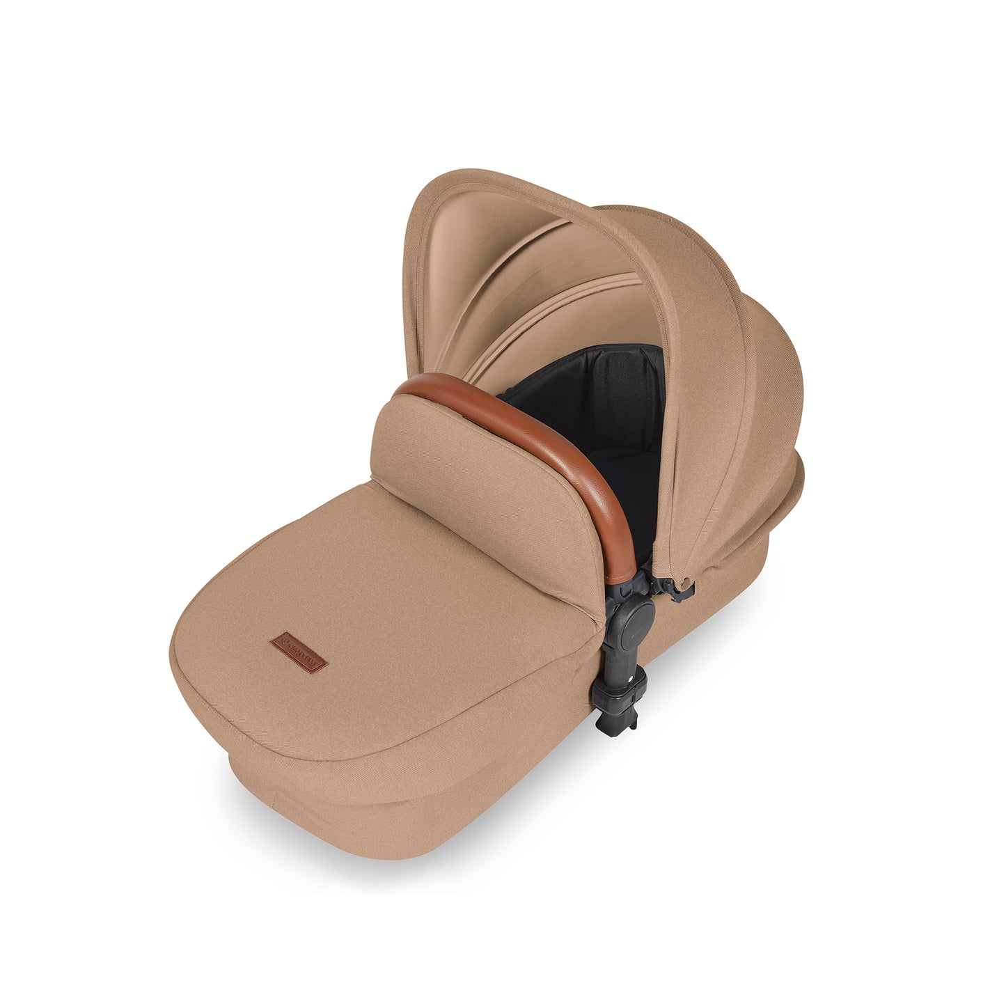 Ickle Bubba Stomp Luxe 12 Piece Travel System with i-Size Cirrus Car Seat & ISOFIX Base Desert on Silver