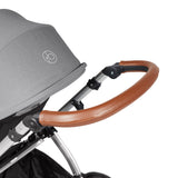 Ickle Bubba Stomp Luxe All-in-One I Size Travel System With Isofix Base (Stratus) Pearl Grey on Silver