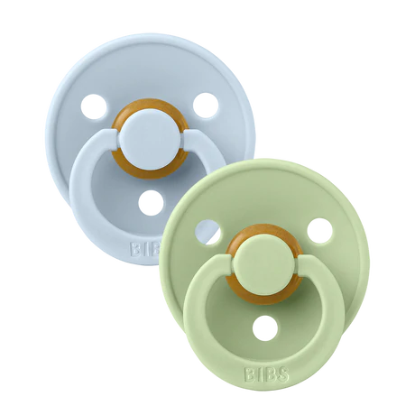 Bibs Colour 2 Pack Baby Blue/pistachio Dummy