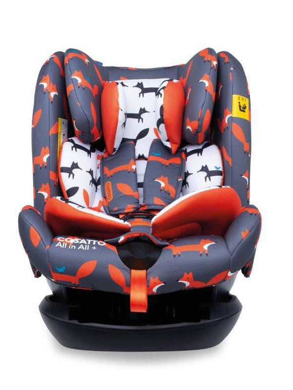 All In + Group 0+123 Car Seat Charcoal Mister Fox 0+