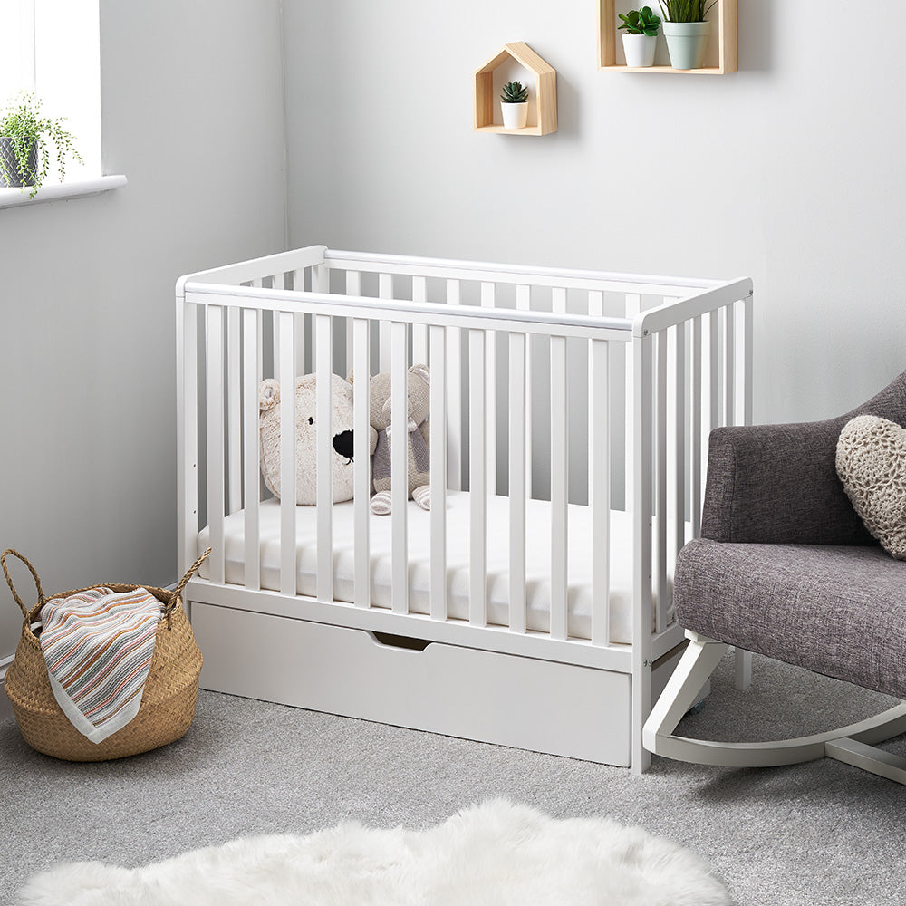 Bantam Space Saver Cot - White & Under Drawer