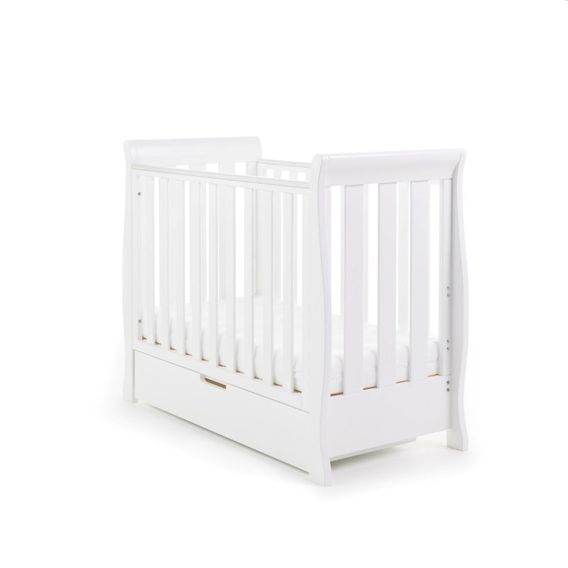 Obaby Stamford Space Saver Sleigh Cot - White