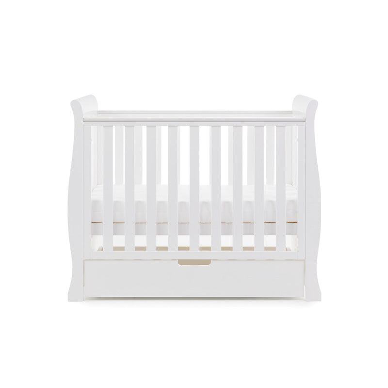 Obaby Stamford Space Saver Sleigh Cot - White