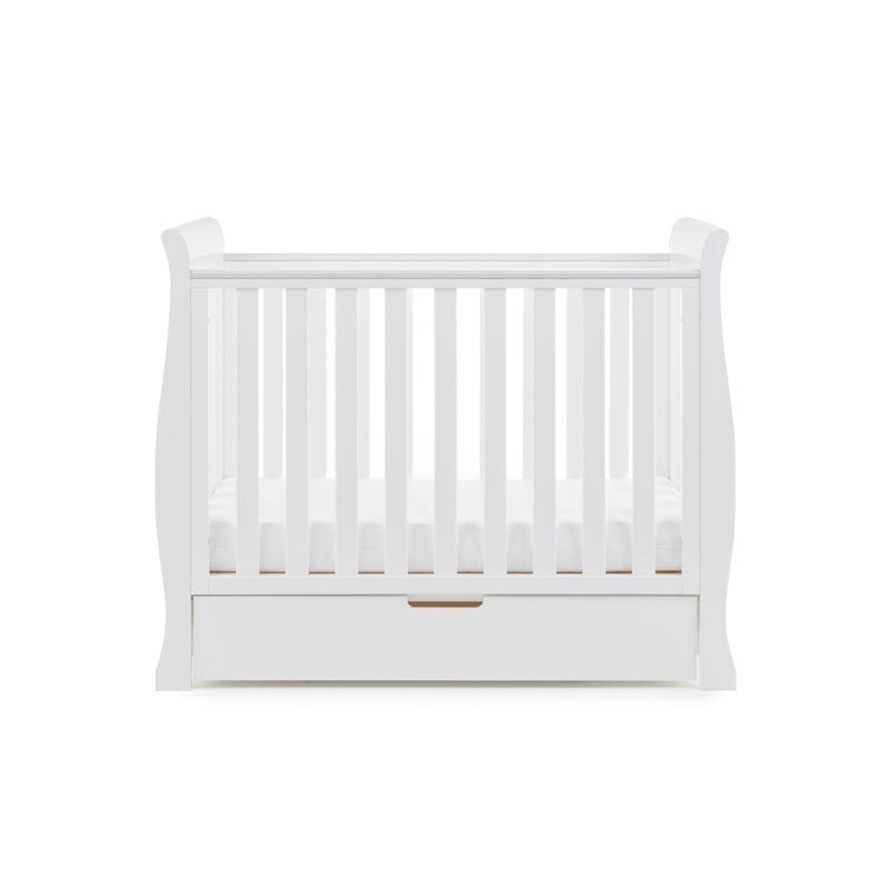 Obaby Stamford Space Saver Sleigh Cot - White