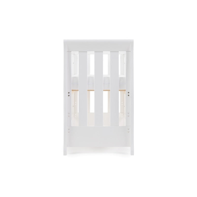 Obaby Stamford Space Saver Sleigh Cot - White