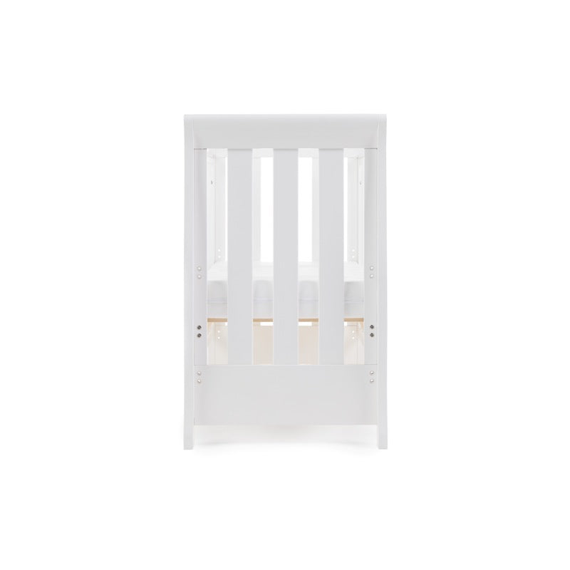 Obaby Stamford Space Saver Sleigh Cot - White