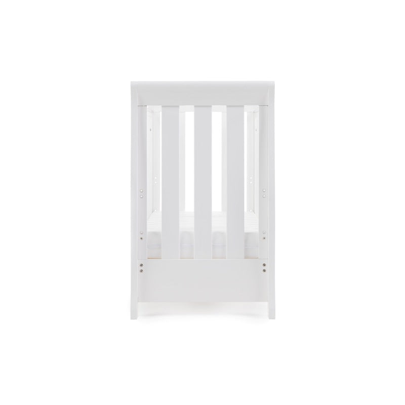 Obaby Stamford Space Saver Sleigh Cot - White