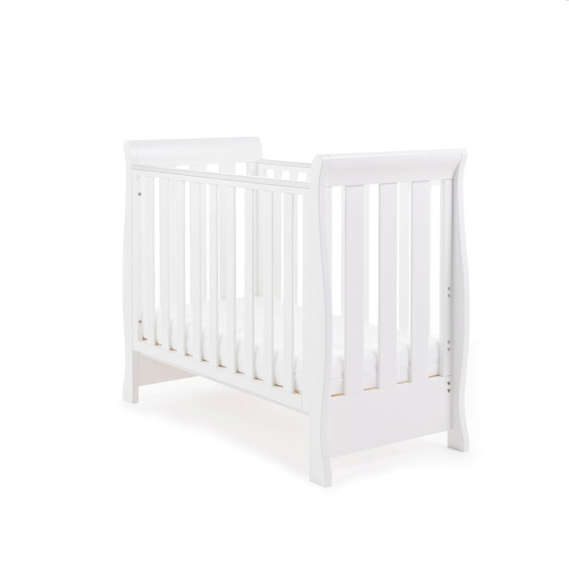 Obaby Stamford Space Saver Sleigh Cot - White