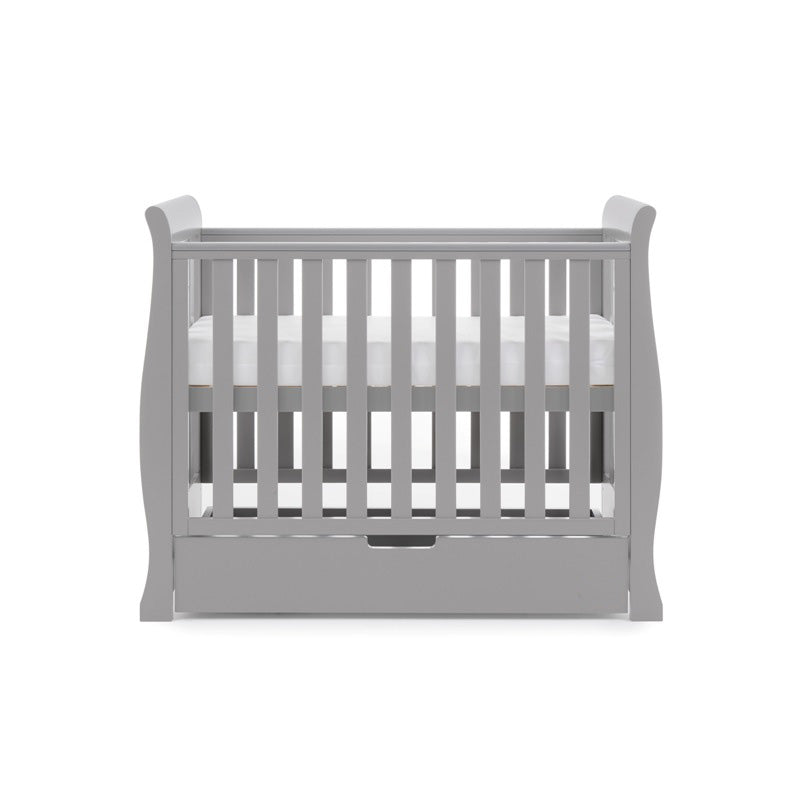 Obaby Stamford Space Saver Sleigh Cot - Warm Grey